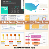 Office Pro Bundle: 999+ Excel & Template Collection with MRR