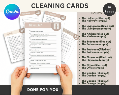 Editable Canva Template Cleaning Bundle – MRR & PLR Included 🌟