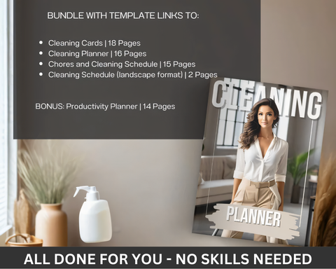 Editable Canva Template Cleaning Bundle – MRR & PLR Included 🌟