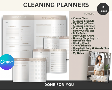 Editable Canva Template Cleaning Bundle – MRR & PLR Included 🌟