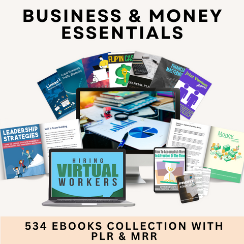 Business & Money Essentials 534 eBook Collection with PLR & MRR