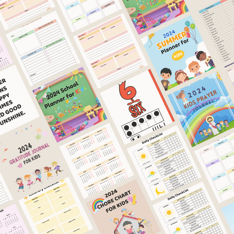 51 Kids Planner, Journal, Notebook Templates with PLR & MRR