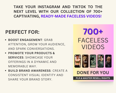 Faceless Motivational Reels Bundle with Resell Rights