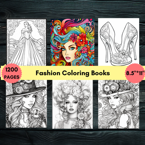 Ultimate Fashion Coloring Book Collection with Resell Rights