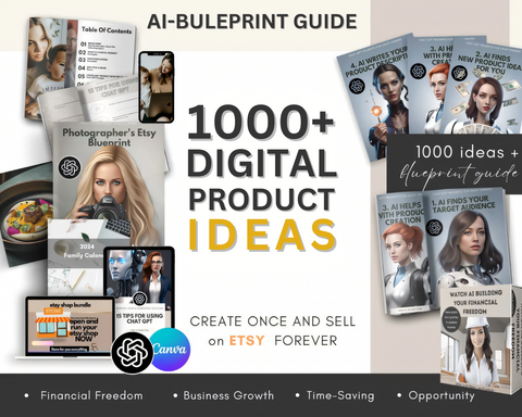 1000+ Digital Product Ideas for Etsy with Bonus Passive Income Playbook