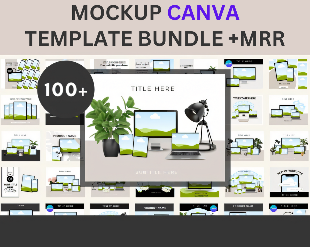Ultimate MRR Mockup Canva Template Bundle