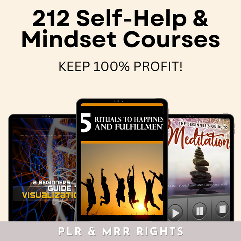 212 Self-Help & Mindset Courses PLR & MRR Rights