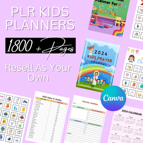 51 Kids Planner, Journal, Notebook Templates with PLR & MRR