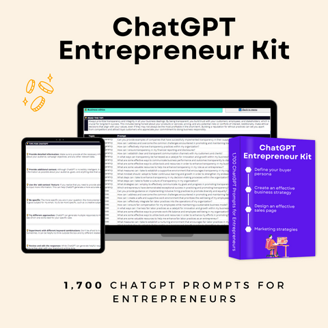 1,700 ChatGPT Prompts for Successful Entrepreneurs