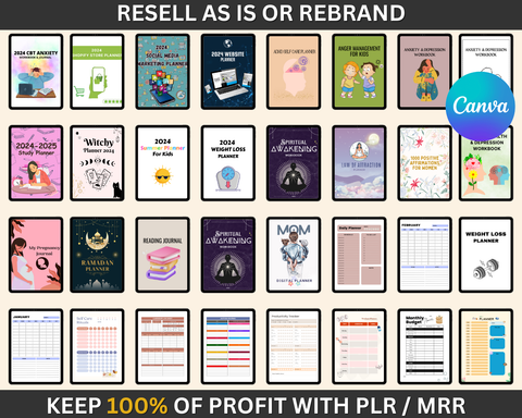 12000+ Pages Canva Planner Templates with MRR & PLR
