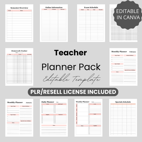 12000+ Pages Canva Planner Templates with MRR & PLR