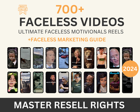 Faceless Motivational Reels Bundle with Resell Rights