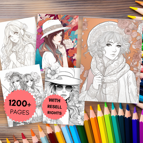 Ultimate Fashion Coloring Book Collection with Resell Rights