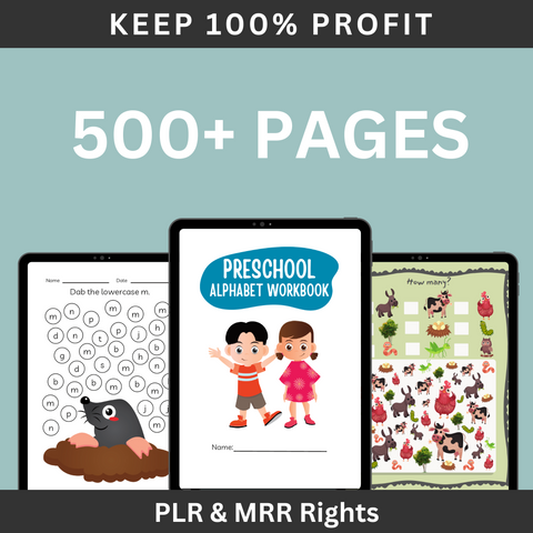 Kids' Activity Power Pack: 500-Page Learning Bundle WITH PLR/MRR