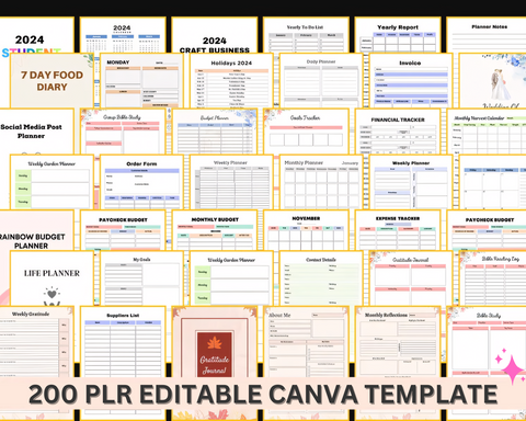 12000+ Pages Canva Planner Templates with MRR & PLR