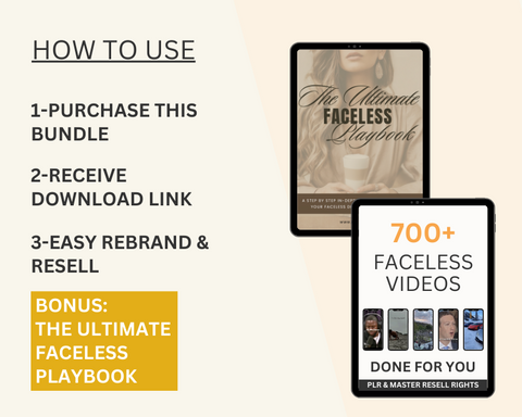 Faceless Motivational Reels Bundle with Resell Rights