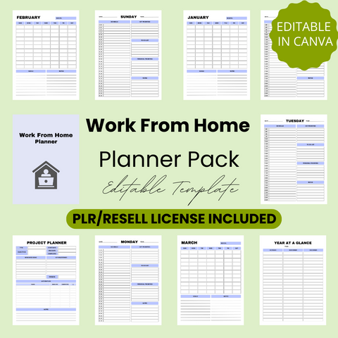 12000+ Pages Canva Planner Templates with MRR & PLR