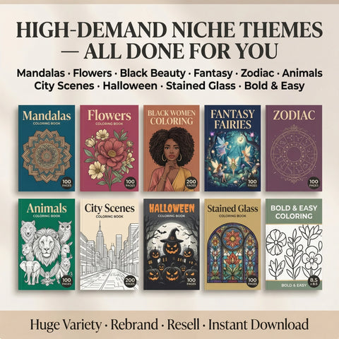 17,000+ Coloring Pages Bundle for KDP & Etsy With Resell Rights