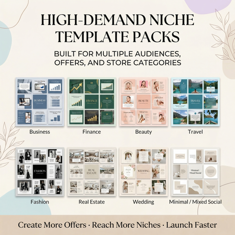 2250+ Canva Instagram Templates for 20+ Niches With Resell Rights