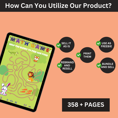 Kids Math Mastery Bundle: 358 Pages of Learning Fun