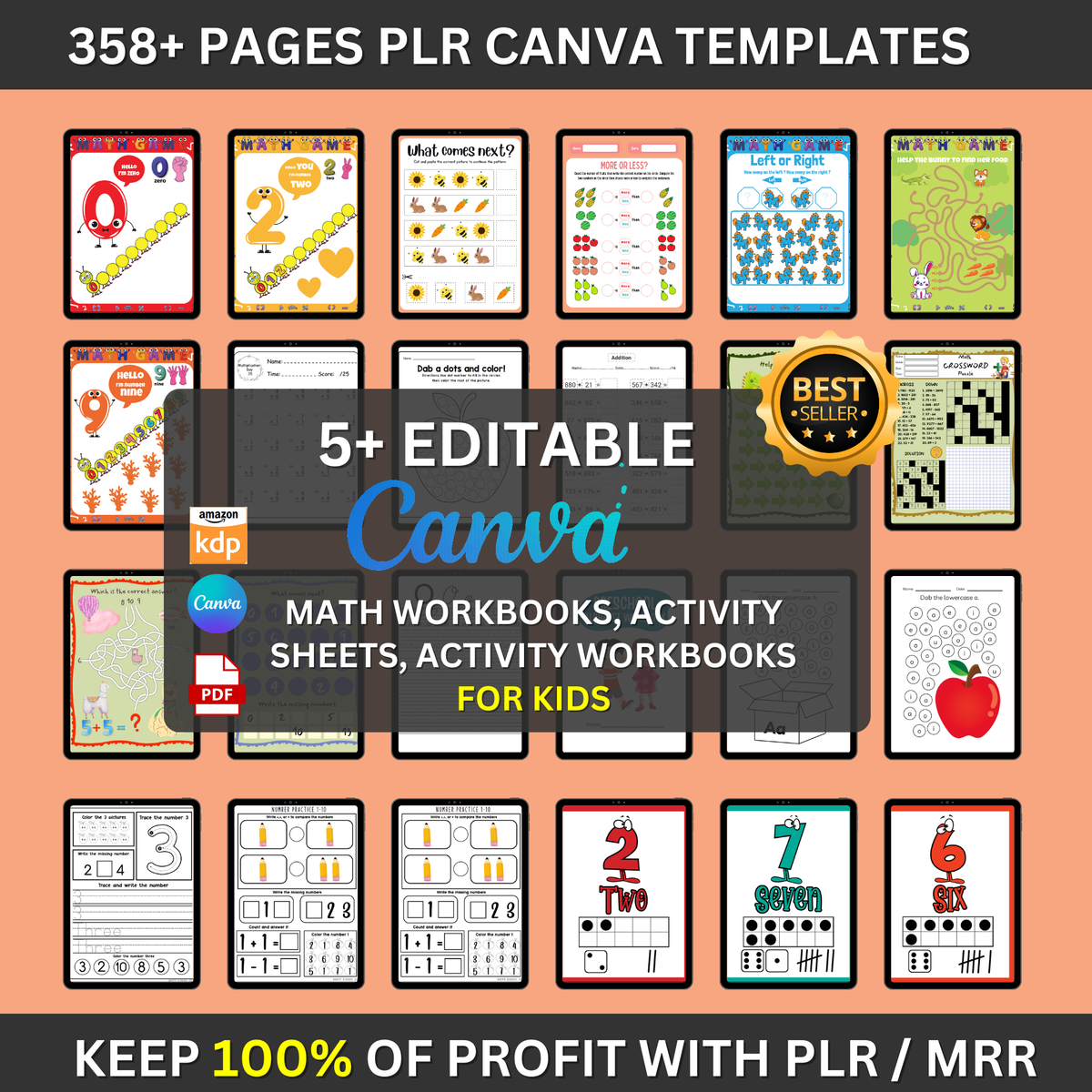 Kids Math Mastery Bundle: 358 Pages of Learning Fun