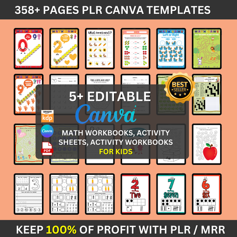 Kids Math Mastery Bundle: 358 Pages of Learning Fun